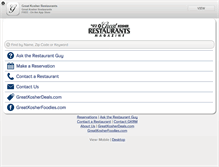 Tablet Screenshot of greatkosherrestaurants.com